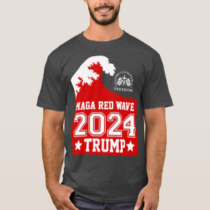 TRUMP 2024 Red Wave GOD Faith Freedom ULTRA MAGA T-Shirt