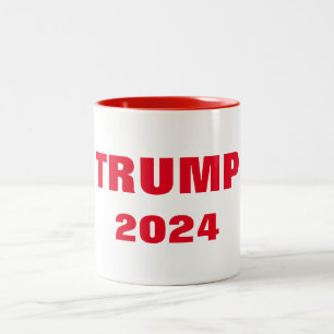 Trump 2024 Red White Cool Custom Gift Gastgeschenk Zweifarbige Tasse