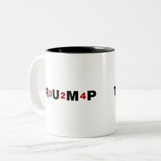 Trump 2024 Red Zweifarbige Tasse (Vorderseite Links)