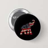 Trump 2024 Republikanischer Elefant Trump Unterstü Button (Vorne & Hinten)