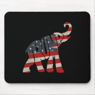 Trump 2024 Republikanischer Elefant Trump Unterstü Mousepad
