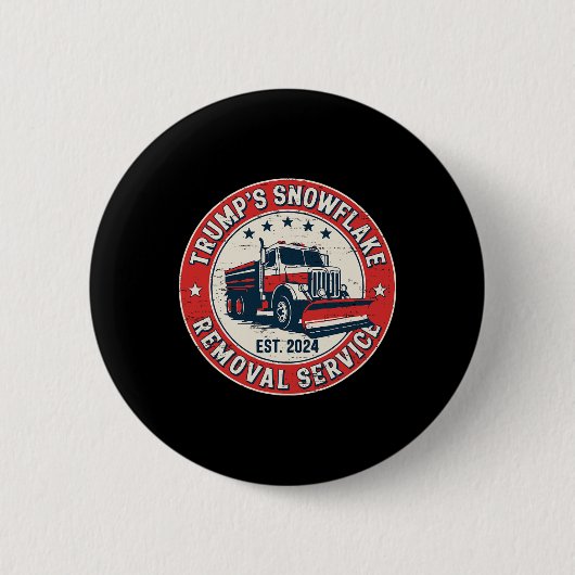 Trump 2024 Retro Trumps Snowflake-Entfernungsdiens Button (Vorderseite)