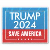 Trump 2024 Rette America Graphic Aufkleber (Vorderseite)