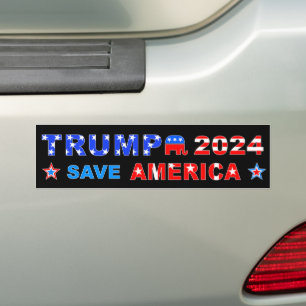 TRUMP 2024 RETTE AMERIKA AUTOAUFKLEBER
