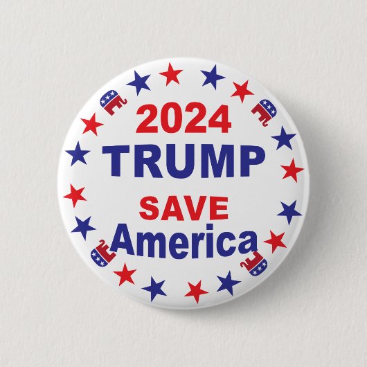TRUMP 2024 RETTE AMERIKA BUTTON (Vorderseite)