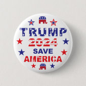 TRUMP 2024 RETTE AMERIKA BUTTON (Vorderseite)