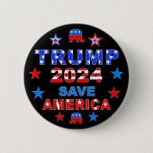 TRUMP 2024 RETTE AMERIKA BUTTON (Vorderseite)