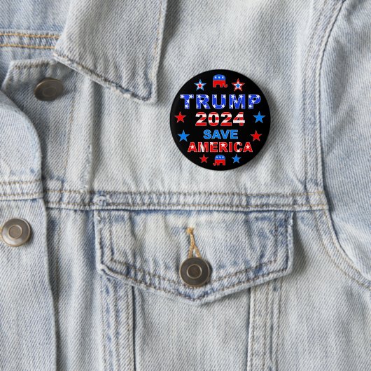 TRUMP 2024 RETTE AMERIKA BUTTON (Beispiel)