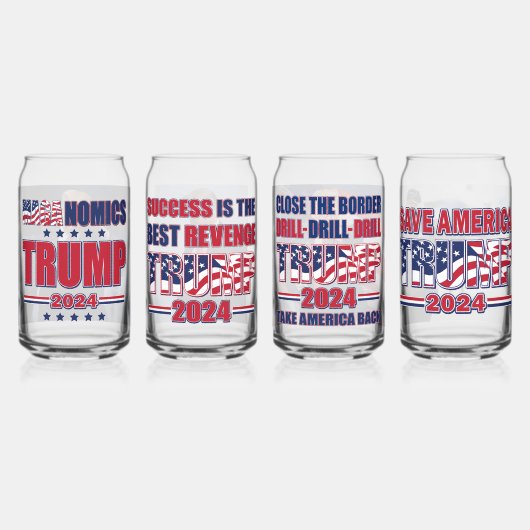 Trump 2024 Rette Amerika Dosenglas (Vorderseite)