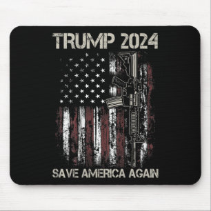 Trump 2024 Rettete Amerika wieder als amerikanisch Mousepad