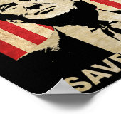 Trump 2024 Rettete die amerikanische Flag-Wahl Gif Poster (Ecke)