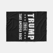 Trump 2024 rückt Amerika 4. Juli Männer Frauen zur Fleecedecke (Vorderseite (Horizontal))