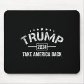 Trump 2024 rückt Amerika am 4. Juli zurück Mousepad (Vorne)