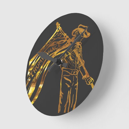 TRUMP 2024 RUNDE WANDUHR (Winkel)