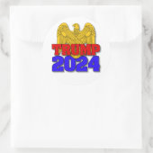 Trump 2024 runder aufkleber (Tasche)