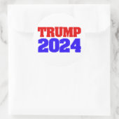 Trump 2024 runder aufkleber (Tasche)