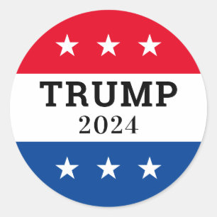 Trump 2024 runder aufkleber
