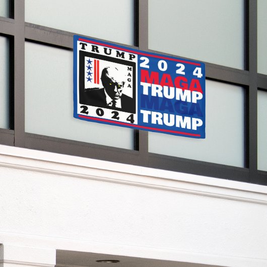 TRUMP 2024 RWB BANNER (Äußeres Gebäude)