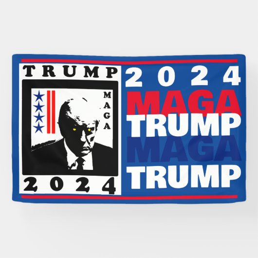 TRUMP 2024 RWB BANNER (Horizontal)
