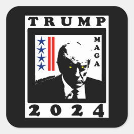 TRUMP 2024 RWB QUADRATISCHER AUFKLEBER