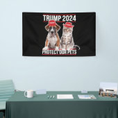 Trump 2024 schützt unsere Haustiere Katzen Hunde M Banner (Messeveranstaltung)