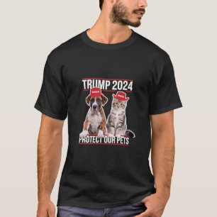 Trump 2024 schützt unsere Haustiere Katzen Hunde M T-Shirt
