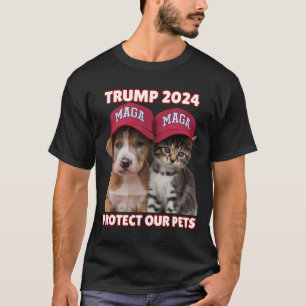 Trump 2024 schützt unsere Haustiere und isst unser T-Shirt
