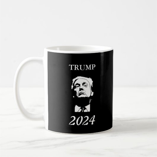 Trump 2024 Schwarze Tasse (Links)
