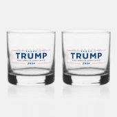 Trump 2024 Set von 2 Whiskyglas (Rückseite)