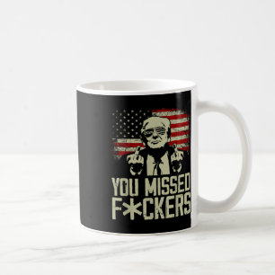 Trump 2024 Sie vermisst Donald Trump Middle Finger Kaffeetasse