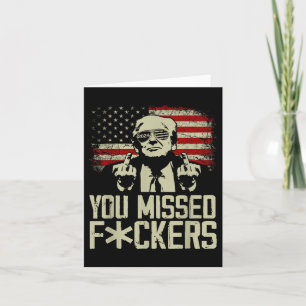 Trump 2024 Sie vermisst Donald Trump Middle Finger Karte