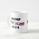 Trump 2024 - Sieg bei Sternen und Streifen Kaffeetasse (Vorderseite Links)