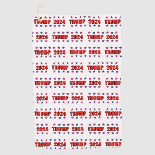 Trump 2024 Stars Golf Towel Golfhandtuch (Vorderseite)