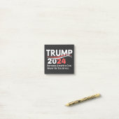 Trump 2024 Stoßstange Post-it Klebezettel (Auf Schreibtisch)