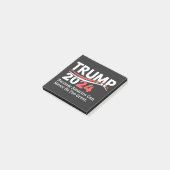 Trump 2024 Stoßstange Post-it Klebezettel (angewinkelt)