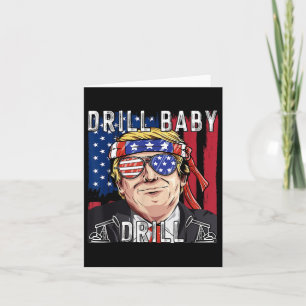 Trump 2024 Support-Shirts Bohrer Baby Drill Black Karte