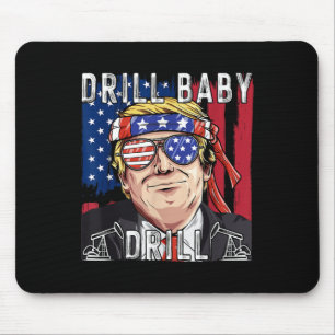 Trump 2024 Support-Shirts Bohrer Baby Drill Black Mousepad