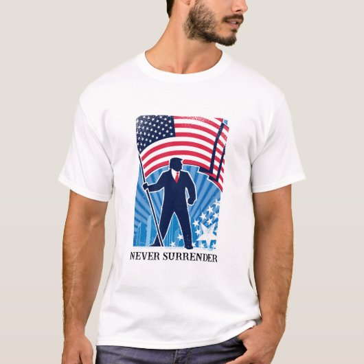 Trump 2024-T - Shirt für Männer nie übergeben (Vorderseite)