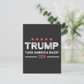 Trump 2024 Take America Back Dankeskarte (Stehend Vorderseite)
