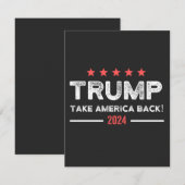 Trump 2024 Take America Back Dankeskarte (Vorne/Hinten)