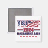 Trump-2024-Take-America-Back Magnet (Vorderseite/Rückseite)