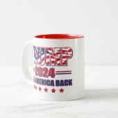Trump-2024-Take-America-Back Zweifarbige Tasse (Vorderseite Links)