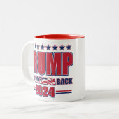 Trump-2024-Take-America-Back Zweifarbige Tasse (Vorderseite Links)
