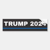 Trump 2024 Thin Blue Line Autoaufkleber (Vorne)