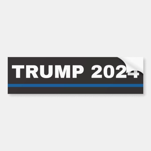 Trump 2024 Thin Blue Line Autoaufkleber (Vorne)