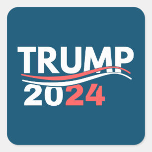 Trump 2024, trump 2024 die Rückkehr, Biden ist nic Quadratischer Aufkleber