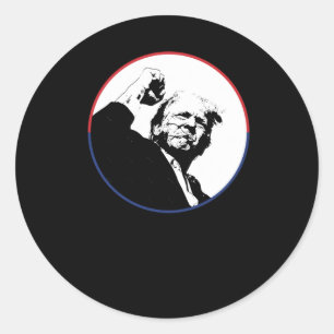 Trump 2024 Trump Kundgebung Trump Ear Donald Trump Runder Aufkleber