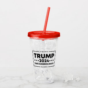Trump 2024 Trump nimmt Amerika zurück Acryltrinkbecher