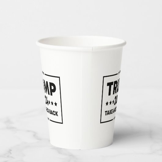 Trump 2024 Trump nimmt Amerika zurück Pappbecher (Rechts)