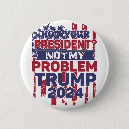 Trump 2024 Trump-Präsident Button (Vorderseite)